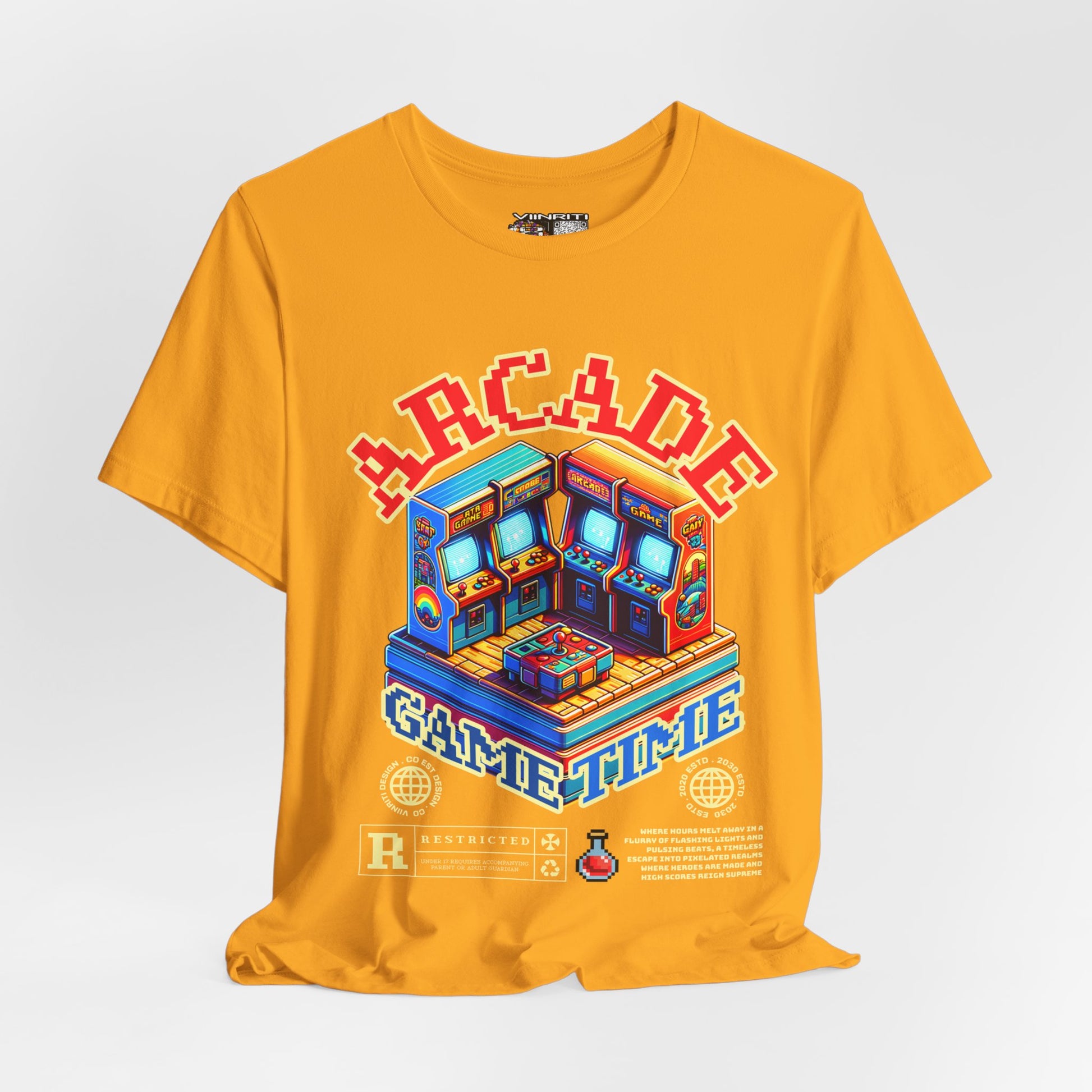 Arcade Game Time Tee — Retro Pixel Arcade Gaming T-Shirt