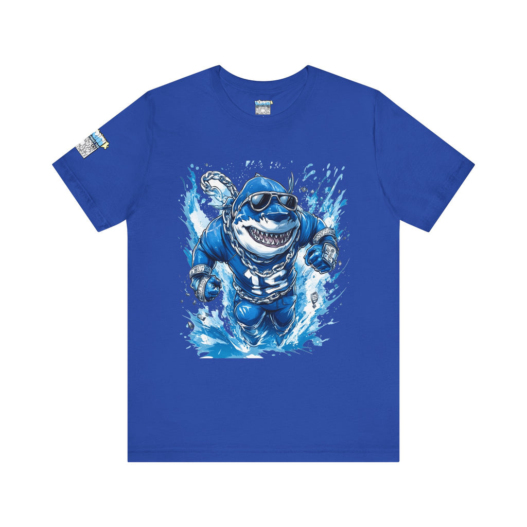 Ocean Dripp Blue Shark Graphic Unisex Tee - Fun Beachwear for Summer Adventures