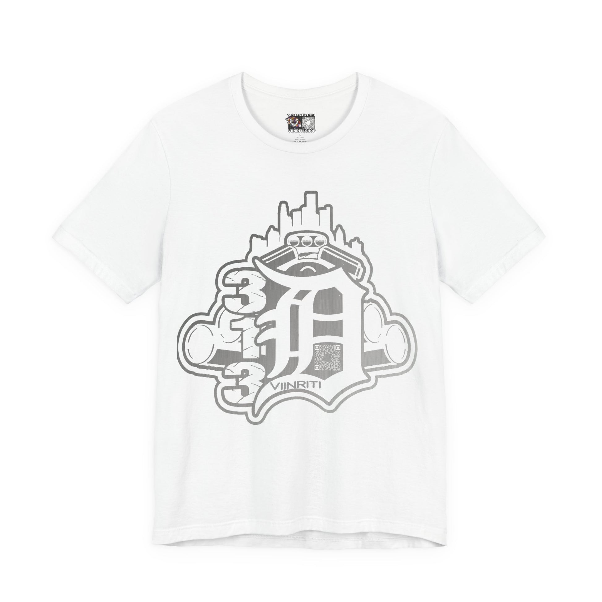 Detroit Vintage Logo T-Shirt — D City Skyline Emblem