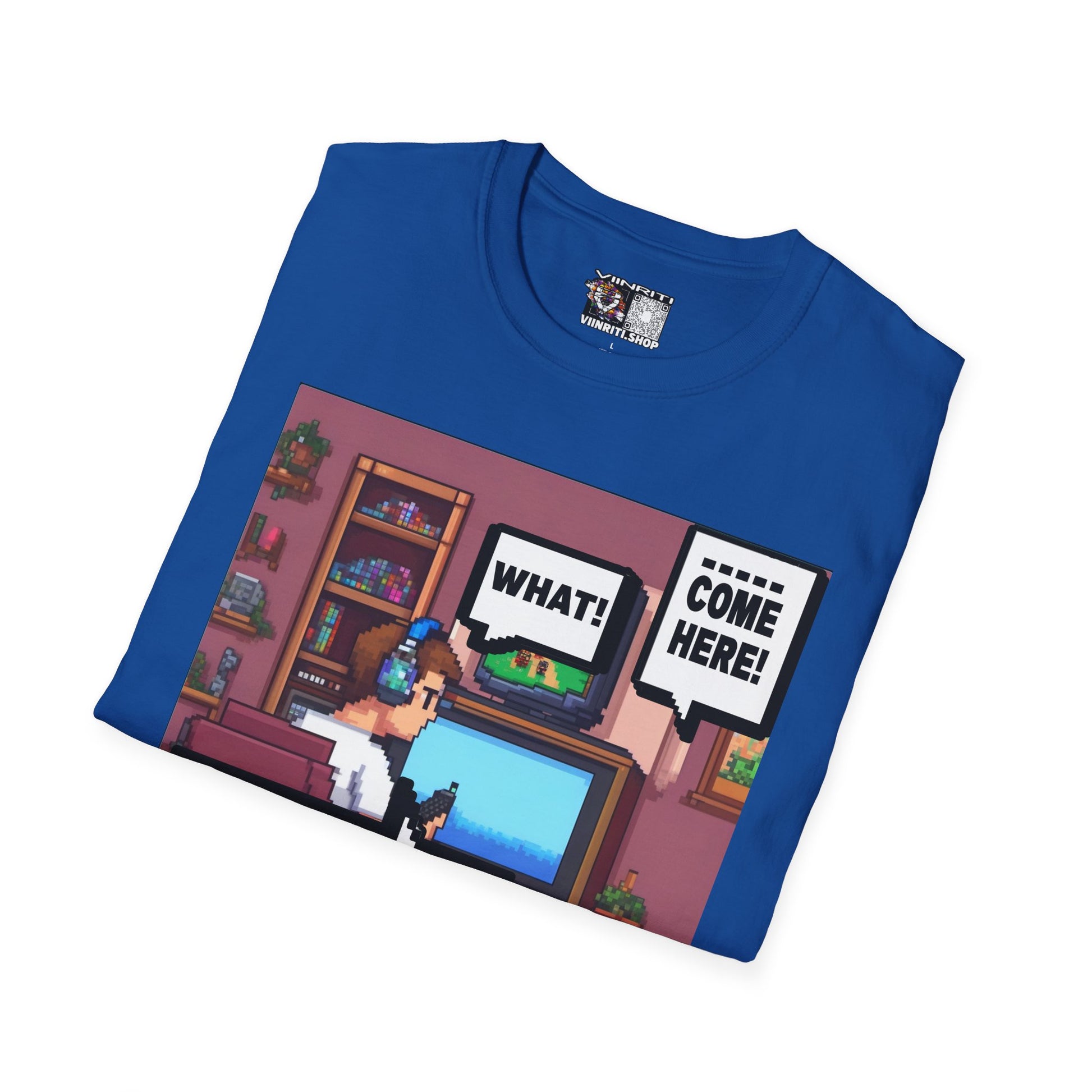 Gamer Room T-Shirt — "I'm Trying to Play the Game" Retro Pixel Art Tee