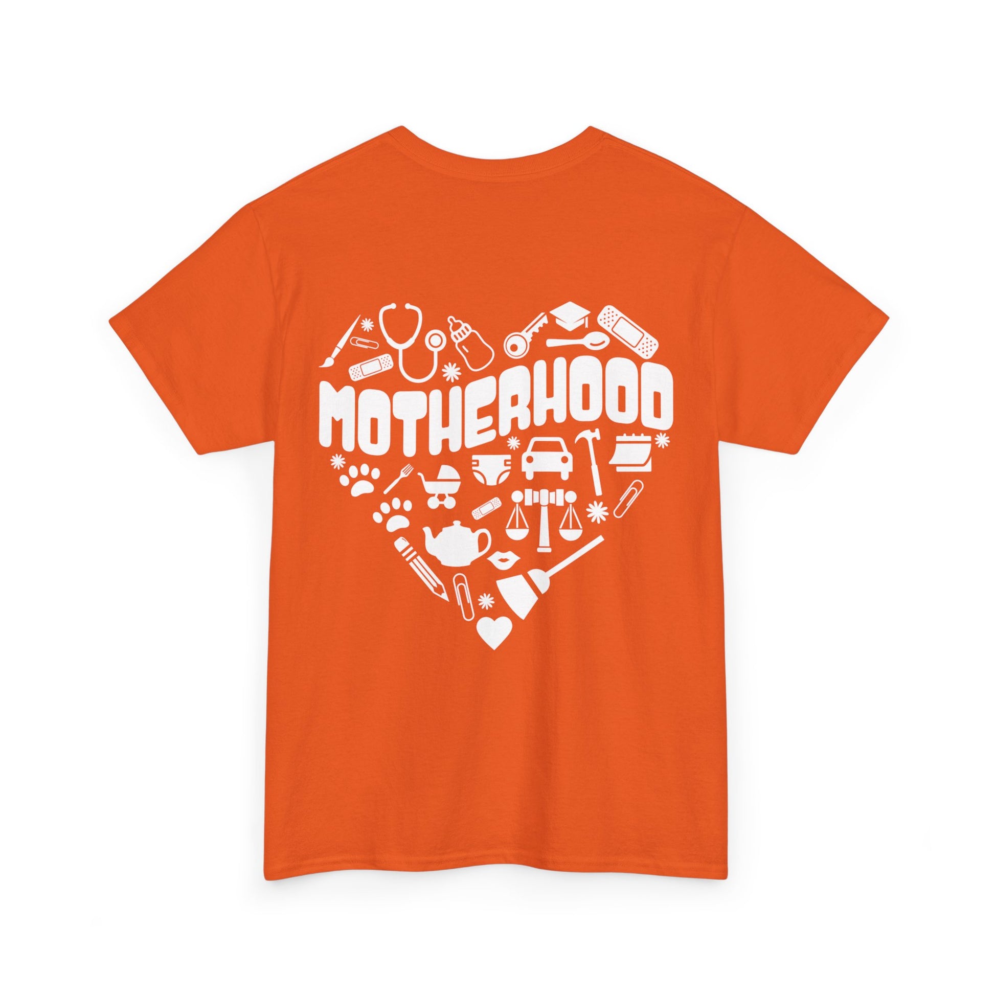 Motherhood Heart Tee — Mom Life Graphic T-Shirt