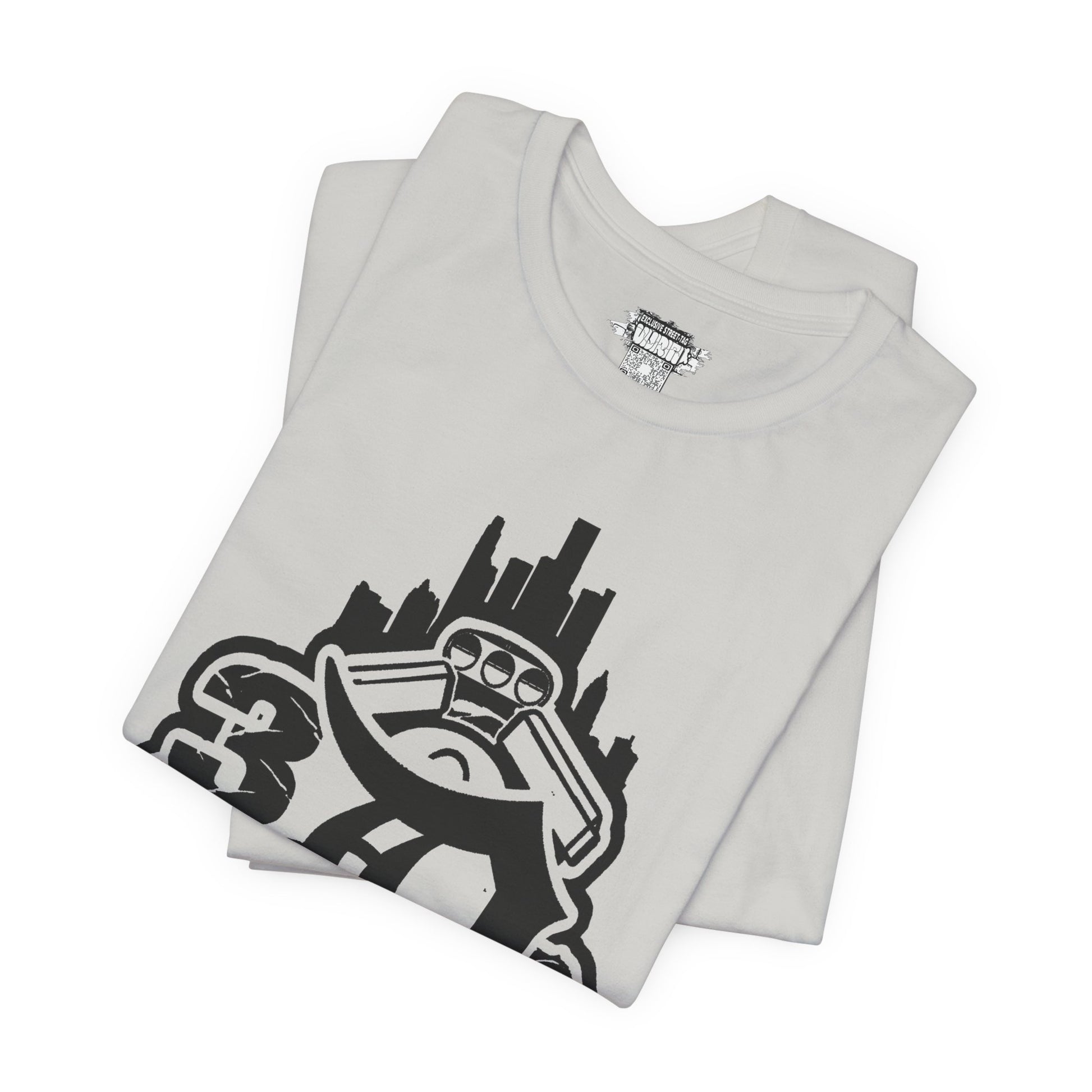 Detroit D Monochrome Tee — City Skyline & Motor Graphic T-Shirt