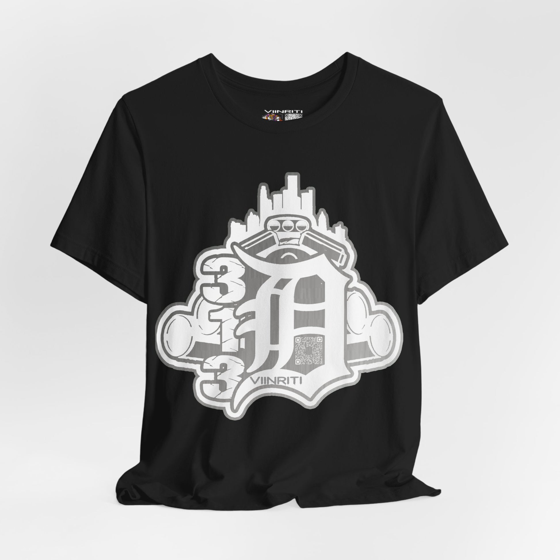 Detroit Vintage Logo T-Shirt — D City Skyline Emblem