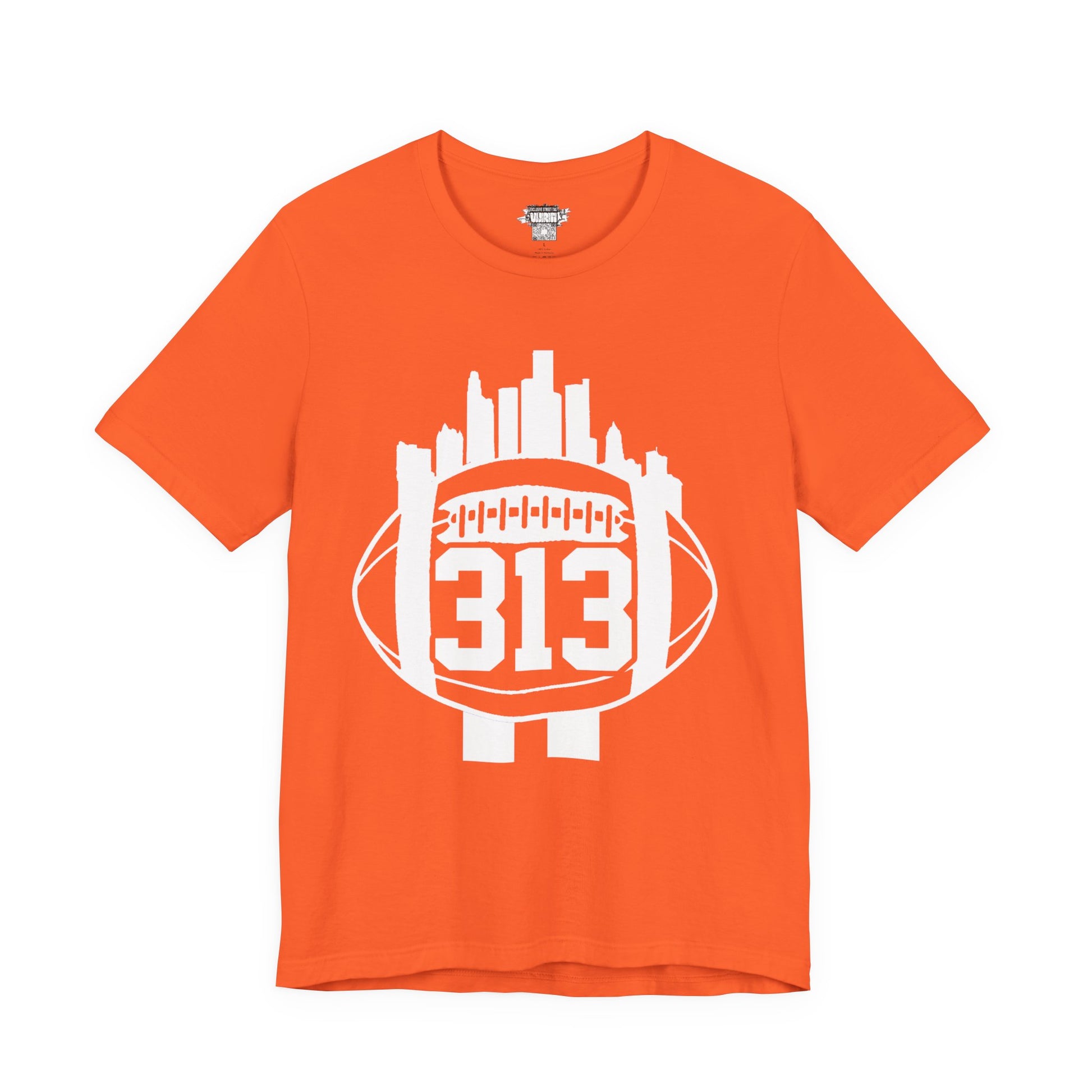 Detroit 313 Football Skyline T-Shirt