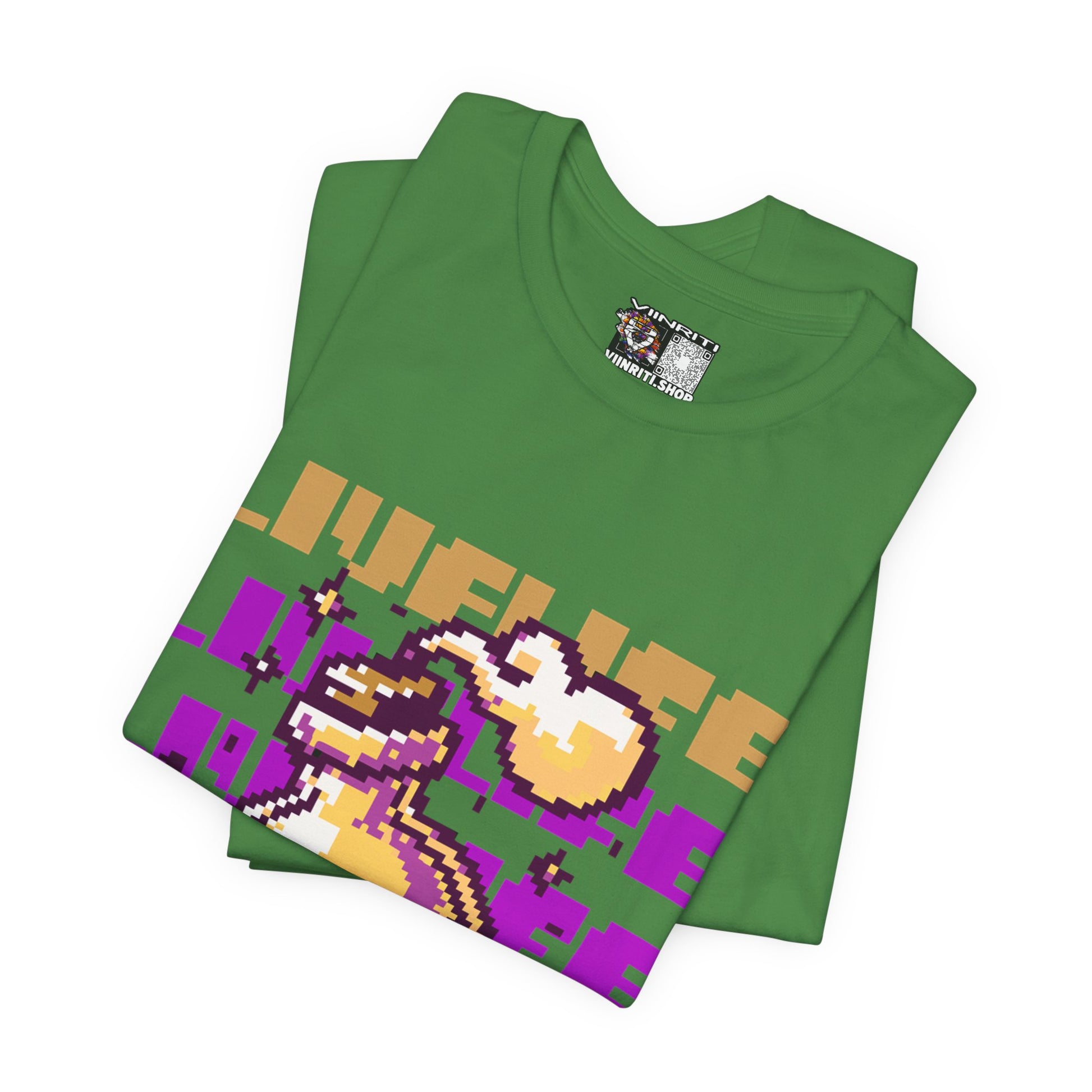 Live Life Pixel Frog Graphic Tee — Retro Gaming Nature T-Shirt