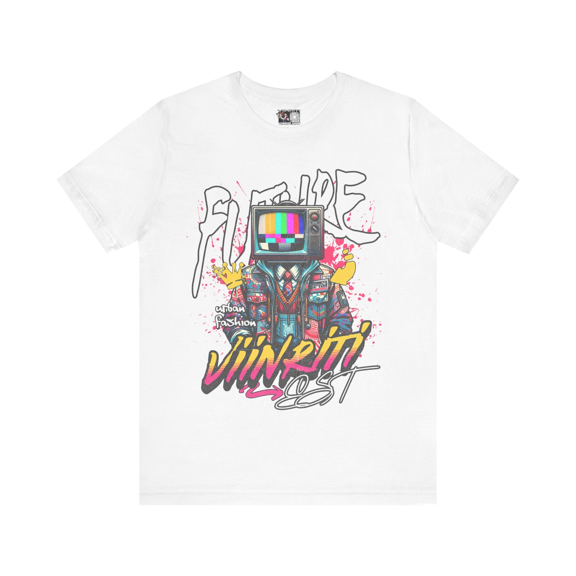 """"" VIINRITI  EXCLUSIVE Retro TV Robot Graphic Tee — "Vibe In Reset" Streetwear T-Shirt