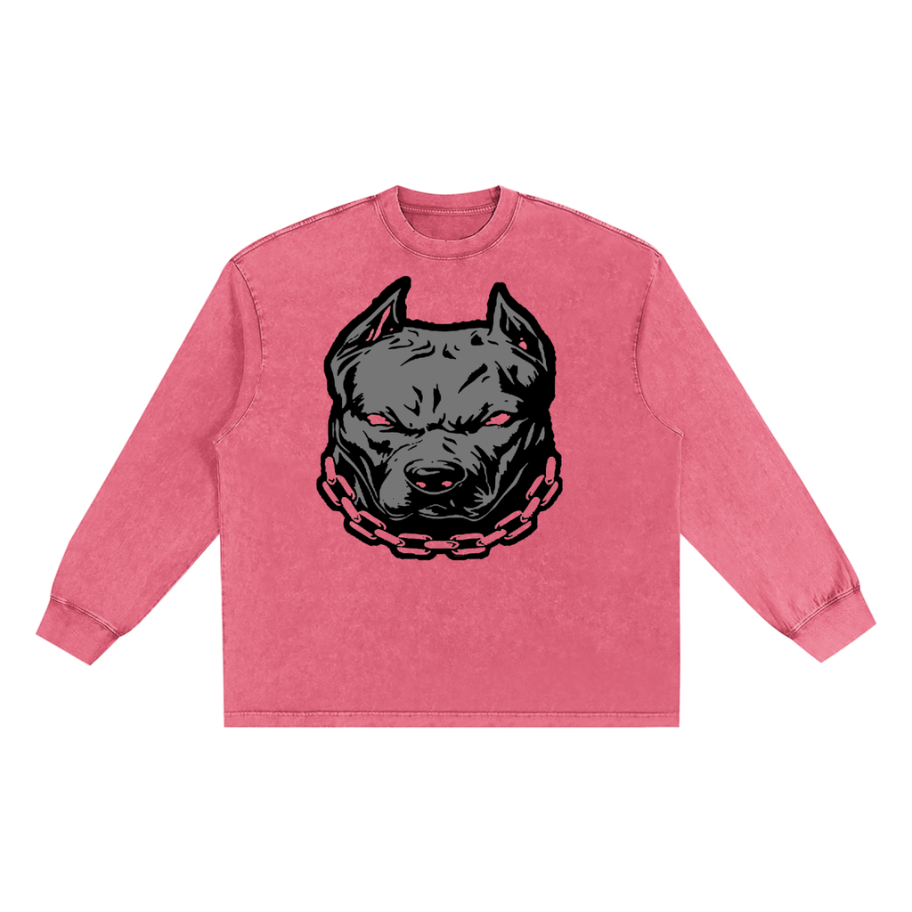 Pitbull Snow Washed Frayed Edge T-Shirt