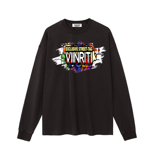 Viinriti Vintage Washed Long Sleeve T-Shirt