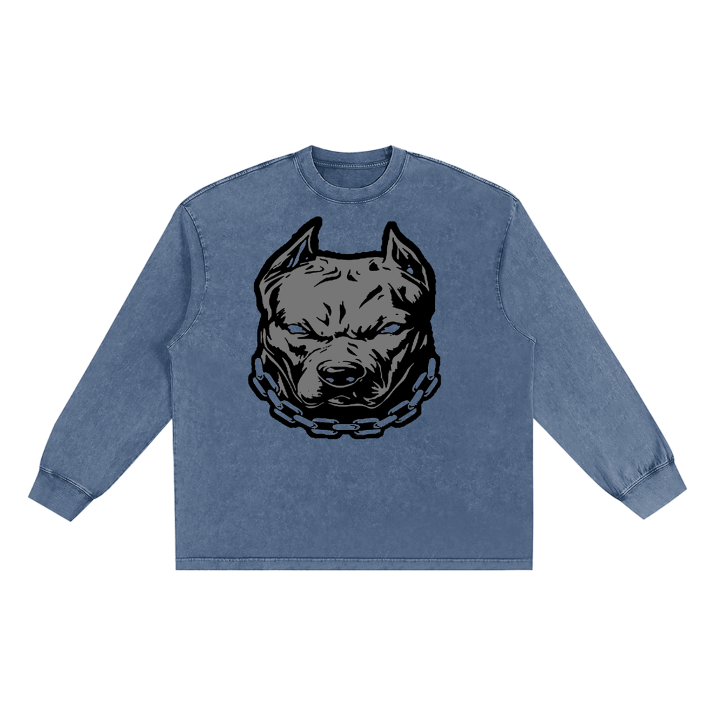 Pitbull Snow Washed Frayed Edge T-Shirt