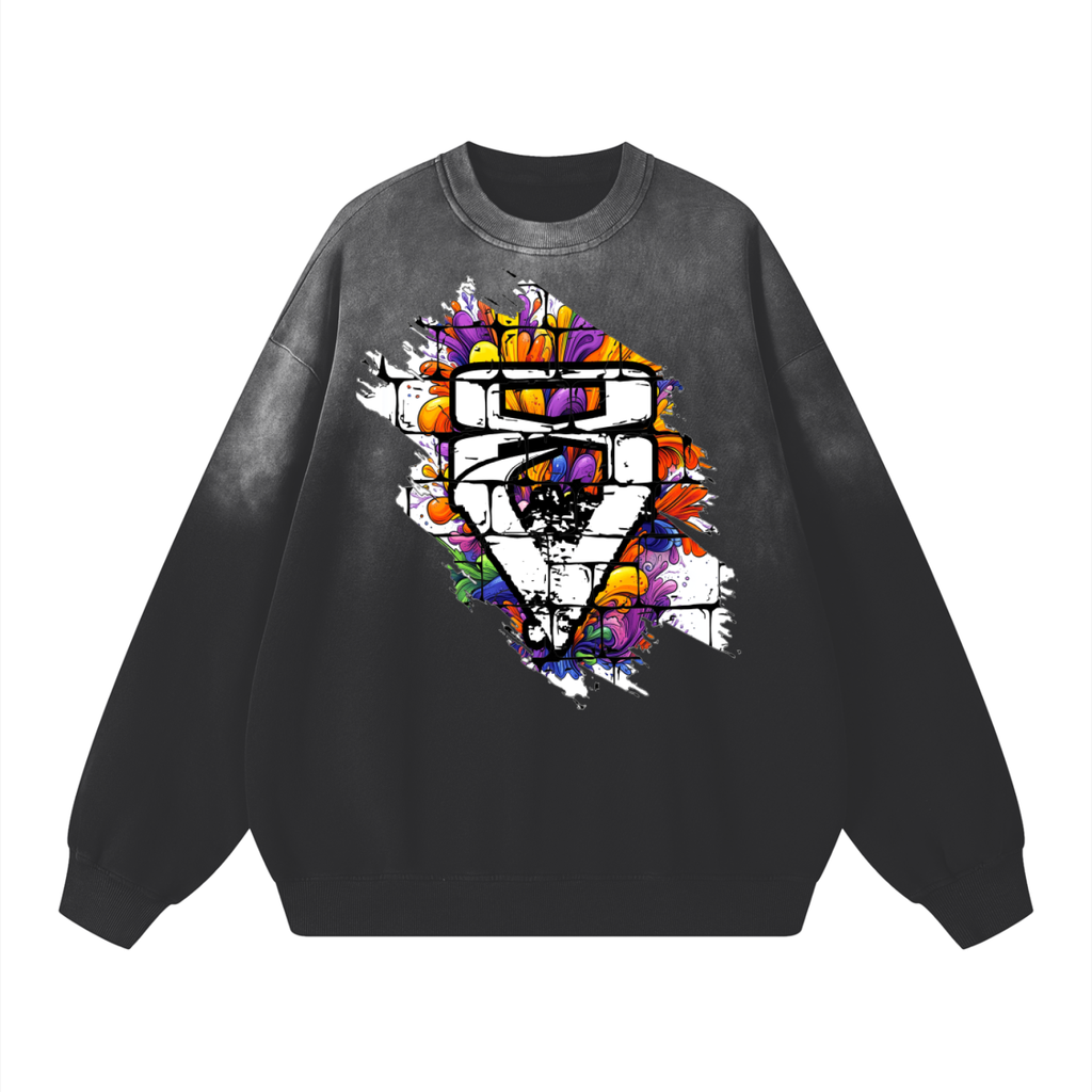 Vijiriti 8 Sunfade Drop-Shoulder Cotton Sweatshirt