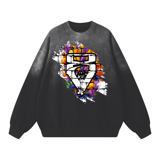 Vijiriti 8 Sunfade Drop-Shoulder Cotton Sweatshirt