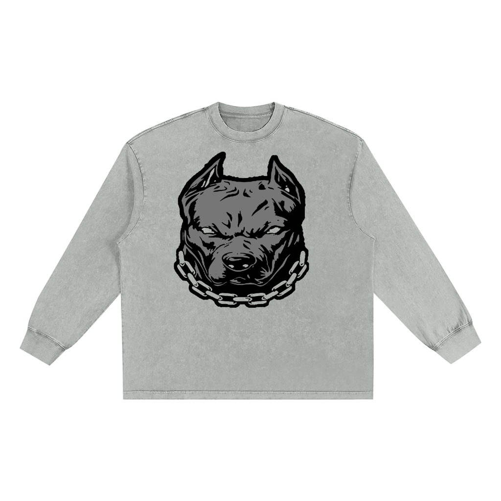 Pitbull Snow Washed Frayed Edge T-Shirt