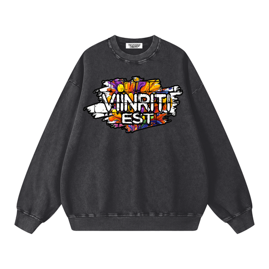 "Viinriti Snow Washed Oversized Sweatshirt