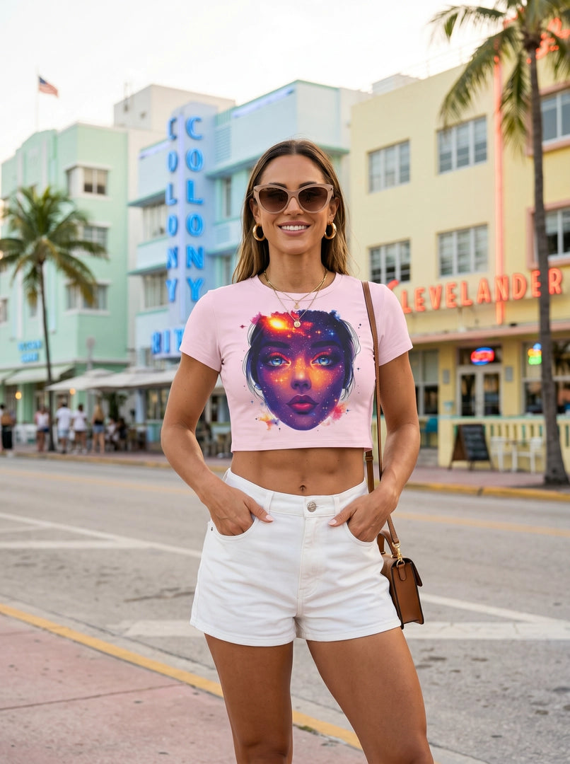 COSMIC GIRL CROP TOP TEE